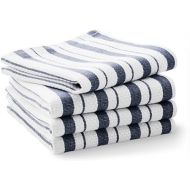 Bay Stripe Towels, Set of 4, Navy Blue
