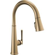 DELTA FAUCET 9182-CZ-PR-DST Emmeline ShieldSpray Kitchen Faucet 1L Pull-Down, Without Soap Dispenser, Lumicoat Champagne Bronze