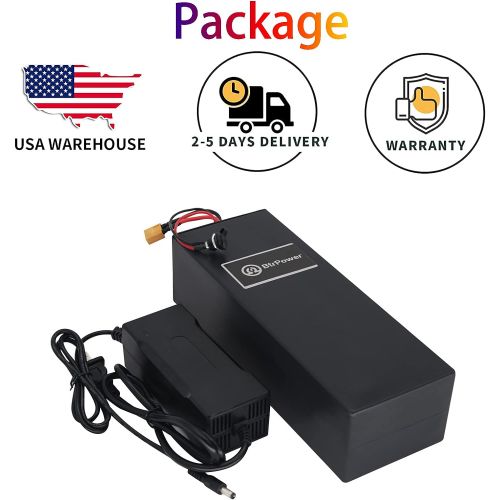  PYXMGSHMY 36V 10Ah Ebike Battery Pack Electric Bicycle Lithium ion Battery with 3A Charger and BMS Kit for Electric, Scooter, Bicycles, Motorcycle 350W 450W 500W 750W Motor (2-5 Days Deliver