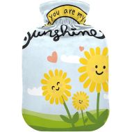 hot Water with Velvet Cover 2L fashy ice Water Bottle for Hot and Cold Therapies You are My Sunshine Cute Sunflower Cartoon