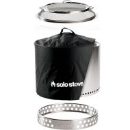 Solo Stove Bonfire Big Yard Bundle 2.0 | Incl. Bonfire Smokeless Fire Pit with Stand, Shield, Shelter, Portable for Wood Burning, Removable Ash Pan, Stainless Steel, H: 16.75in x Dia: 19.5in, 28.25lbs
