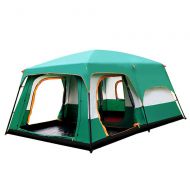Outing Udstyr, 2 Living Rooms and 1 Hall Family Tents Outdoor Camping Double Layer Anti-Storm Big Tent 2-8 People Small Section, Kejing Miao