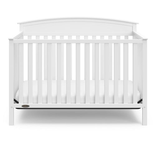 그라코 Graco Benton 4-in-1 Convertible Crib (White) Solid Pine and Wood Product Construction, Converts to Toddler Bed, Day Bed, and Full Size Bed (Mattress Not Included)