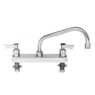 Fisher 57665 Stainless Steel 8 Centers Deck Faucet with 12 Swing Spout