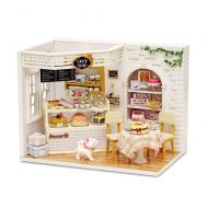 Forgiven-kids toys DIY House Kit 3D Puzzles Handmade Miniature Dollhouse DIY Kit Cake Diary Lavender Story Dollhouses Accessories Dolls Houses with Furniture & LED Best Birthday for Women and Gir