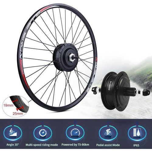  BAFANG BAFAGN 48V 500W Brushless Hub Motor Ebike Conversion Kit for All Kinds of Bikes 20 26 27.5 700C Rear Wheel 7 Speed Freewheel Electric Bicycle Conversion Kit with Battery