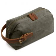 QSL 50 Set Toiletry Bag Travel Hand Bag Waterproof Canvas Storage Bag Vintage Cosmetic Bag Customizable (Color : Green, Size : 261015cm)