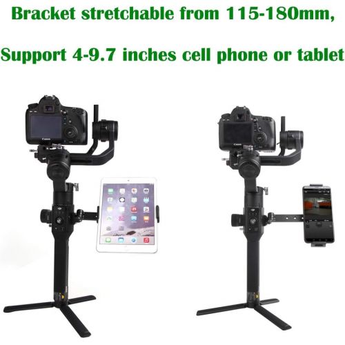  Anbee Aluminum-Alloy Extension Monitor Holder Tablet Stand/Cell Phone Clip Mount for DJI Ronin-S/SC/RS 2 / RSC 2 Handheld 3-Axis Gimbal Stabilizer