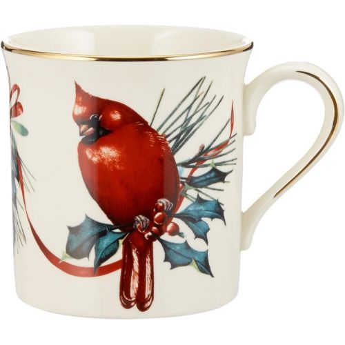 레녹스 Lenox Winter Greetings Cardinal Mug 12 ounce