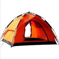MZXUN Outdoor Tent Compatible with 3-4 People Camping, Double Double Rainproof Camping Family Outing Shelter 213 * 213 * 320cm