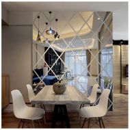 LICSE Big Stickers for Mirror Wall for Living Room (Silver, 19.68X19.68/50cmx50cm)