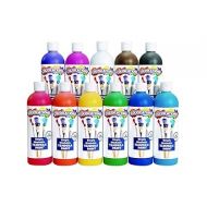 Colorations - SWT16 Simply Washable Tempera Paints, 16 fl oz, Set of 11 Colors, Non Toxic, Vibrant, Bold, Kids Paint, Craft, Hobby, Arts & Crafts, Fun, Art Supplies