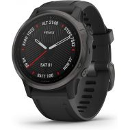 [아마존베스트]Garmin fenix 6S Sapphire, Premium Multisport GPS Watch, Smaller-Sized, Features Mapping, Music, Grade-Adjusted Pace Guidance and Pulse Ox Sensors, Carbon Gray DLC with Black Band