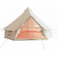 DANCHEL OUTDOOR 4-Season Waterproof Cotton Canvas Bell Yurt Tents Family Glamping
