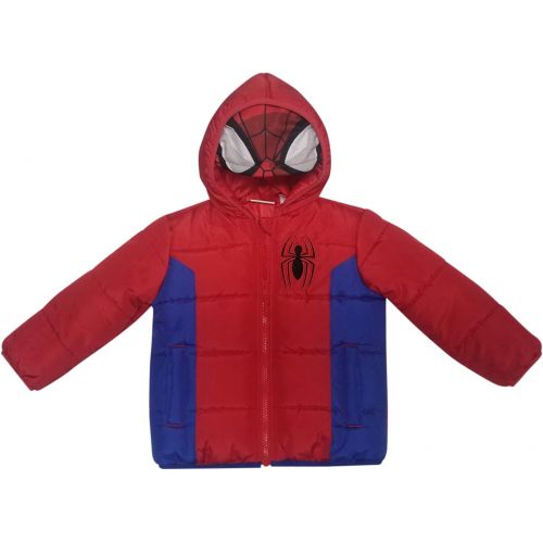 마블시리즈 할로윈 용품Marvel Avengers Spiderman Toddler Boys Cosplay Winter Coat Puffer Jacket Red