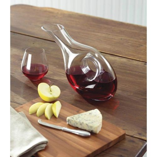 레녹스 Lenox Personalized Tuscany Classics 48oz Pierced Wine Decanter, Custom Engraved Crystal Decanter for Red Wine