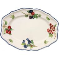 Villeroy & Boch Cottage Oval Platter, 11.75 in, White/Colorful