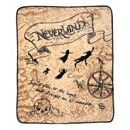 The Northwest Company Disney Peter Pan Neverland Map Micro Raschel Throw Blanket 46x60 (116cm x 152cm)