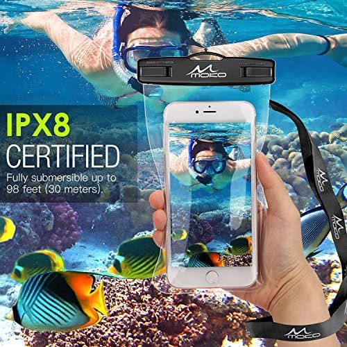  [아마존베스트]MoKo Waterproof Phone Pouch [3 Pack], Underwater Clear Phone Case Dry Bag with Lanyard Compatible with iPhone 11/11 Pro Max, X/Xs/Xr/Xs Max, 8/7/6 Plus, Galaxy S10/S9/S8 Plus, S10e
