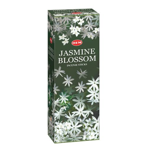  인센스스틱 Dpnamron Jasmine Blossom - Box of Six 20 Stick Hex Tubes - HEM Incense Hand Rolled In India