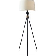 Adesso 3835-01 Benson Floor Lamp, Black, Smart Outlet Compatible, 60
