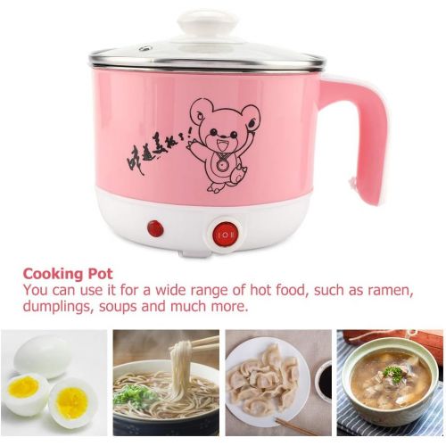  [아마존베스트]Yosoo 1.8L Cooking Pot, Mini 304 Stainless Steel Electric Cooking Pot Rapid Noodles Cooker for Ramen Dumplings Soups Noodles Cooking (01)