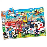 The Learning Journey: Jumbo Floor Puzzles - Emergency Rescue - Extra Large Puzzle Measures 3 ft by 2 ft - Preschool Toys & Gifts for Boys & Girls Ages 3 and Up