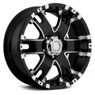 Ultra Wheel 202B Baron Matte Black Wheel with Painted (17 x 9. inches /6 x 135 mm, 25 mm Offset)