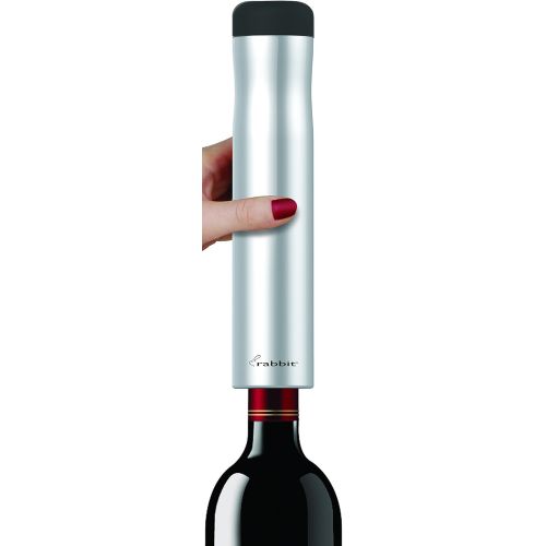  [아마존베스트]Rabbit Automatic Electric Corkscrew Wine Bottle Opener, One Size, Silver