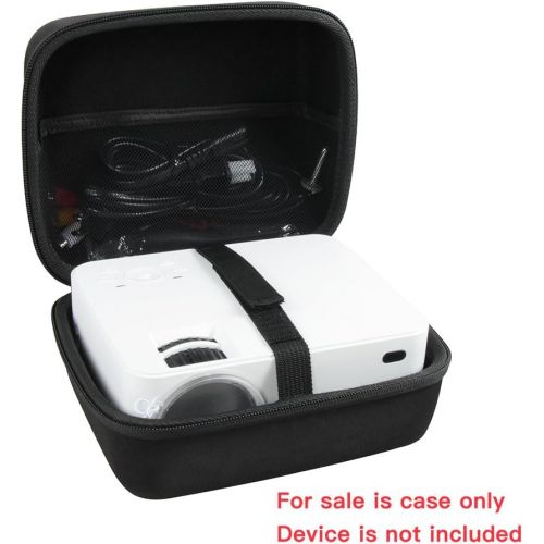 Hermitshell Hard Travel Case for TOPVISION T21 3600L / Hompow T20 3600L / DBPOWER L12 3000L， RD820 3500 Lux，PJ0711 2800Lux Mini Projector
