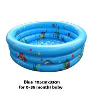 Treslin Inflatable Baby Bath Swim Tubs Newborn Thickening Children Cartoon Portable Bathtub Bucket Safety Swimming Pool@C1 (92x30cm)
