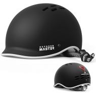 OutdoorMaster Bike Helmet for Adults,Adjustable Cycling Helmet with Light for Men & Women - Safety Certified for Bicycle Skateboard Road Bike Skating Roller Commuting Helmet