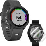 Garmin Forerunner 245 GPS Sport Watch (Slate) with Deco Gear Screen Protector (2-Pack) Bundle - 010-02120-00