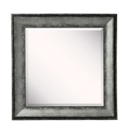 Rayne Mirrors American Made Rayne Sterling Charcoal Wall/Vanity Mirror - Silver/Grey 36.5 X 36.5, Square