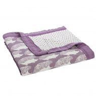 Milkbarn Bamboo and Cotton Big Lovey Baby Blanket (Lavender Hedgehog)