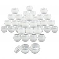 Beauticom 72 Pieces 50G/50ML White Frosted Container Jars with Inner Liner for Small Jewelry, Beads, Charms, Rhinestones, Nail Accessories - BPA Free