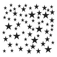 HanYoer 110 pcs Stars in The Room, Star Wall Decal, Mini Size Star Decal Set/Kids Wall Decoration Nursery Wall Decal (Black)