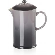 Le Creuset Stoneware Cafetiere French Press with Stainless Steel Plunger, 1 Litre, Serves 3-4 Cups, Flint, 91028200444000