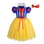 Lito Angels Girls Princess Snow White Costume Fancy Dresses Up Halloween Outfit with Headband