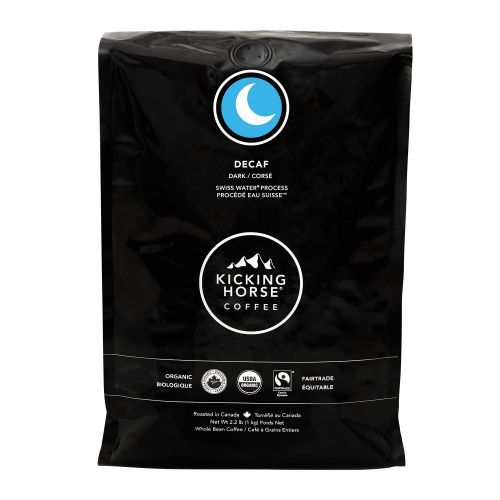  Lavazza Kicking Horse Coffee, Decaf, Swiss Water Process, Dark Roast, Whole Bean, 2.2 Pound - Certified Organic, Fairtrade, Kosher Coffee, 35.2 Ounce