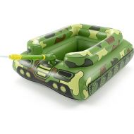 Inflatable Tank Pool Floats Kids - Jasonwell Toddler Pool Floaties Swimming Pool Tank with Water Cannon Gun Swim Floaty Rafts Lake Beach Party Pool Toys for Boys Girls