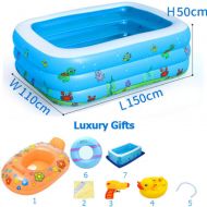 Treslin Baby Inflatable Swimming Pool Home Environmental Protection Adult Children Play Pool Baby Marine Ball Bathing Pool@B