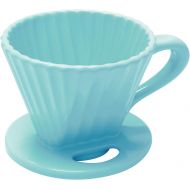 Chantal Lotus Ceramic Pour Over Coffee dripper, 8 Ounce, Aqua