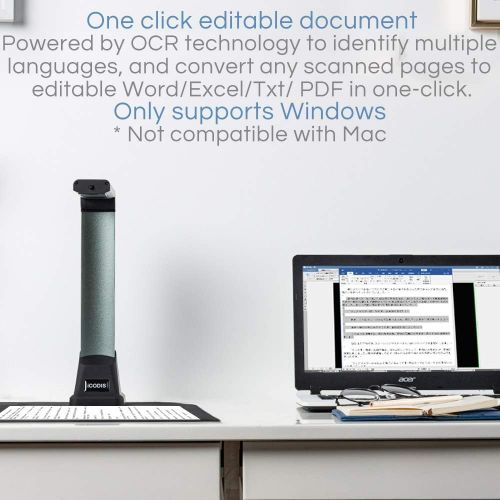  iCODIS Portable Document Camera X1, A4 Document Scanner for Teacher, Professional Scanner with Multi-Language OCR, SDK & Twain for Windows Only