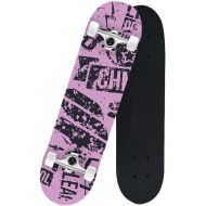 JH Four-Wheel Skateboard for Beginners 31/80cm Children and Above Adult Action Type (English Graffiti) Double Tilt Scooter