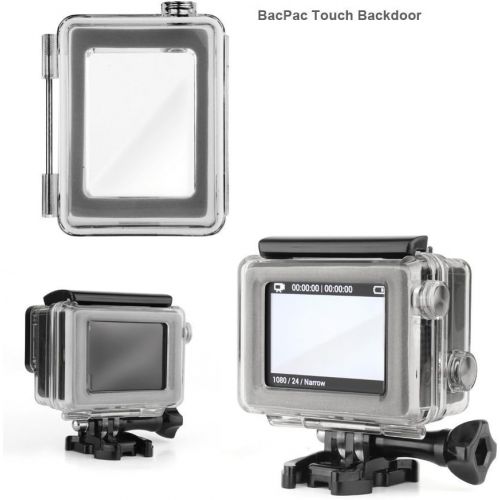  SOONSUN BacPac Backdoor Case Cover Kit for GoPro Hero 3+ Hero 4 Standard Housing Case (Standard BacPac + Skeleton BacPac + LCD Touch BacPac) - BacPac Backdoor