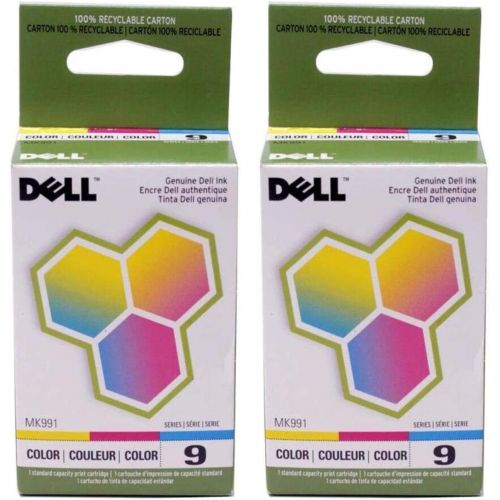 델 Dell MK991 Series 9 926 V305 Color Ink Cartridge (2 Pack) in Retail Packaging