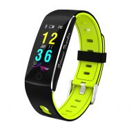 Liuxiong Smart Wristband 80X60dpi Tempered Glass Color Smart Bracelet Heart Rate Blood Pressure Calorie Sports Mode Fitness Tracker Bluetooth Waterproof,Green