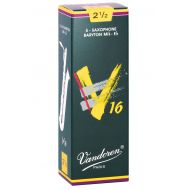 Vandoren Baritone Sax V16 Strength #2.5 Box of 5 Reeds (SR7425)