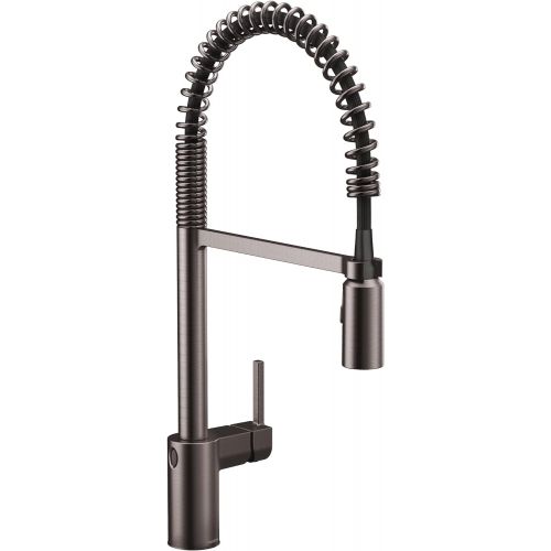  Moen 5923EWBLS Align Motionsense Wave Sensor Touchless One-Handle High Arc Spring Pre-Rinse Pulldown Kitchen Faucet, Black Stainless